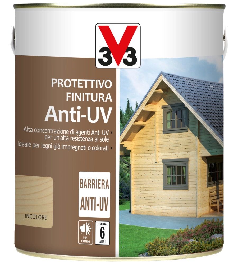 Protettivo e finitura a solvente anti uv, incolore - 2,5 litri